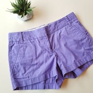 J. Crew Women's Chino Shorts, Purple, Size 0